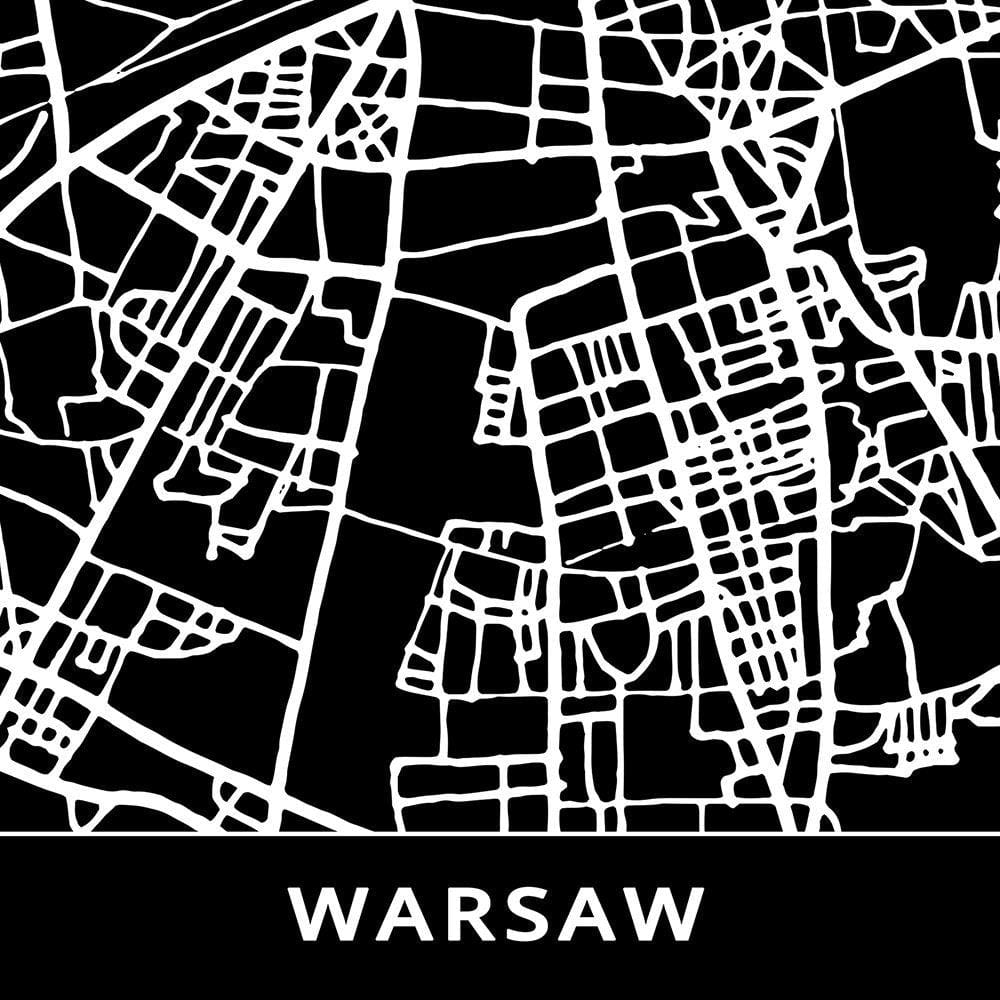 Glezna melnā rāmī - City Plan Warsaw Home Trends