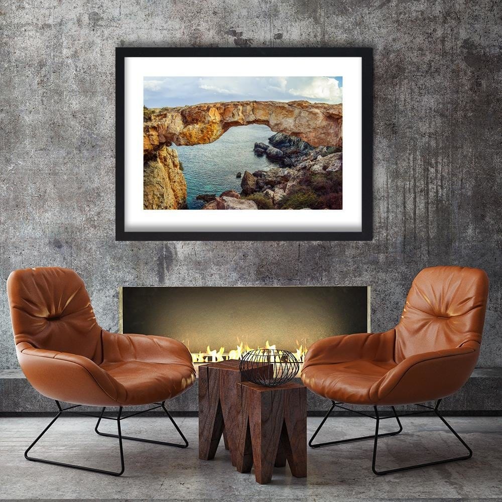 Glezna melnā rāmī - Cliffs Over The Ocean Home Trends