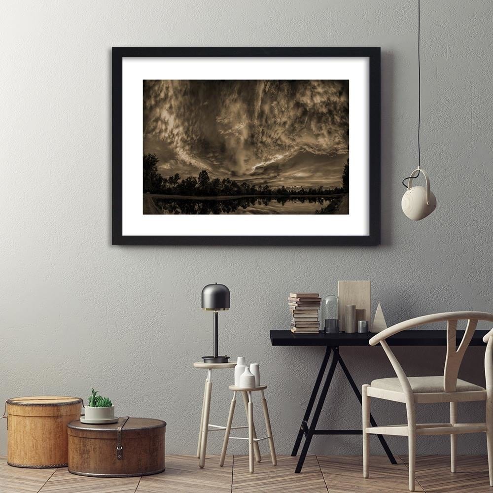 Glezna melnā rāmī - Clouds In The Sky 1 Home Trends