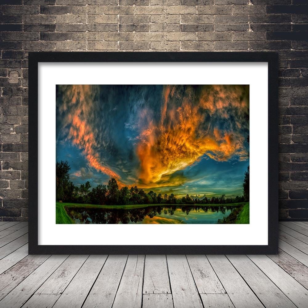 Glezna melnā rāmī - Clouds In The Sky Home Trends