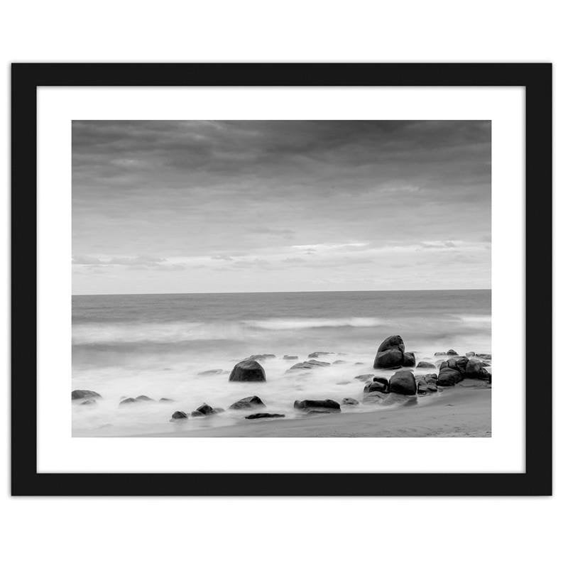 Glezna melnā rāmī - Cloudy sky by the sea Home Trends