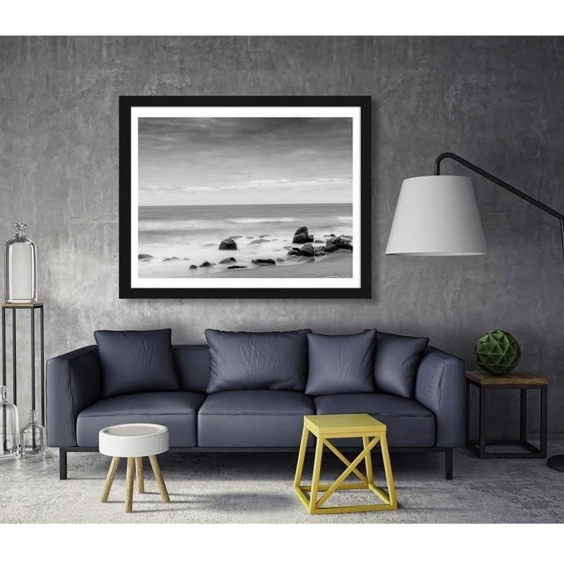 Glezna melnā rāmī - Cloudy sky by the sea Home Trends