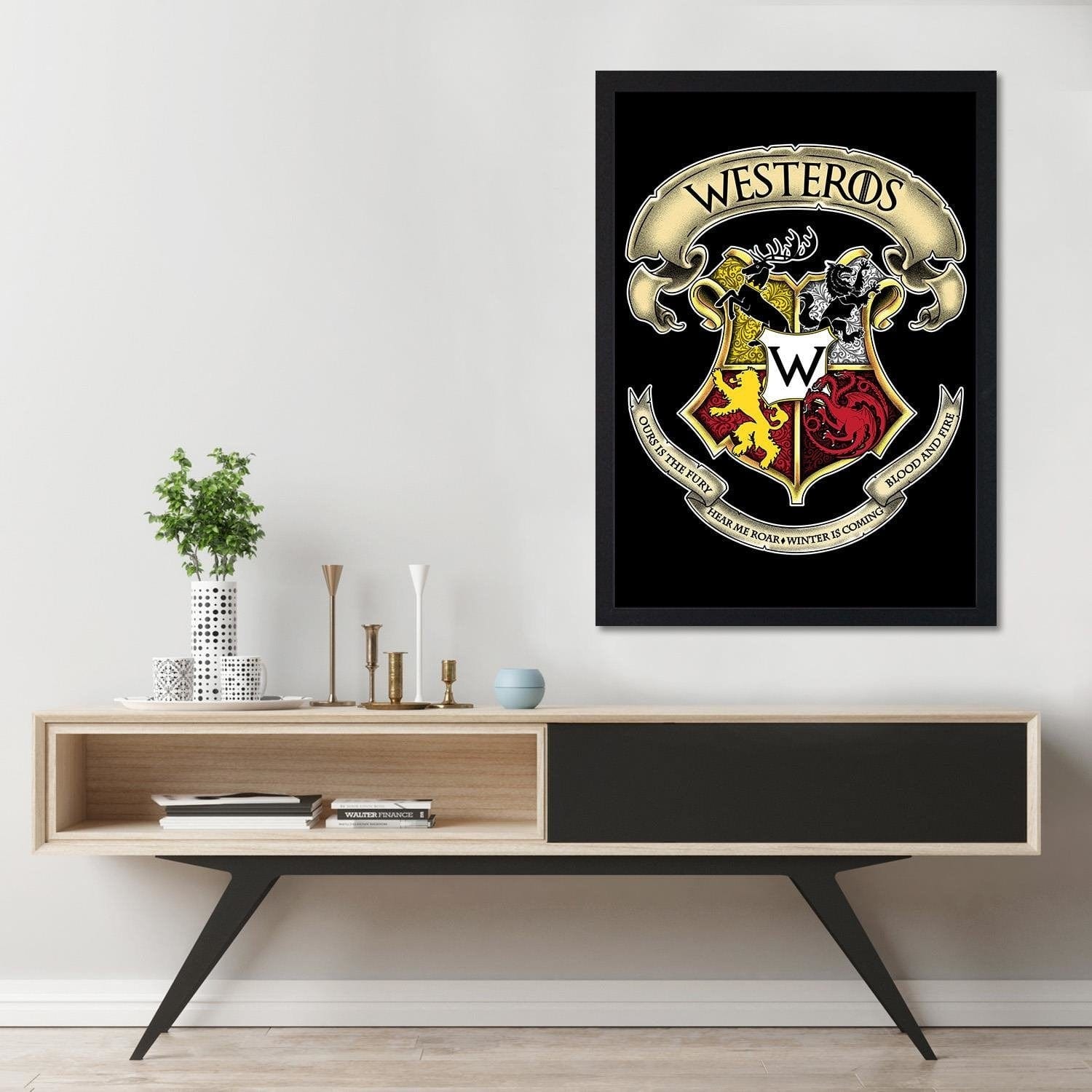 Glezna melnā rāmī - Coat Of Arms Home Trends