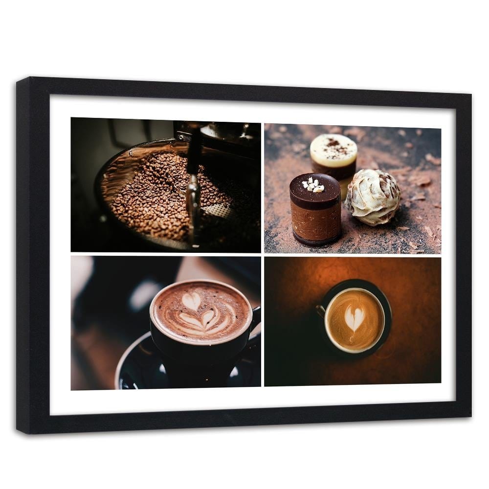 Glezna melnā rāmī - Coffee And Sweets Home Trends
