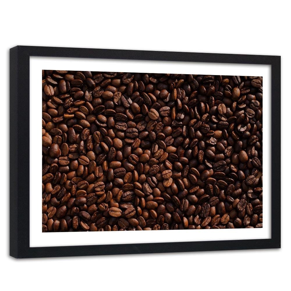 Glezna melnā rāmī - Coffee Beans Home Trends