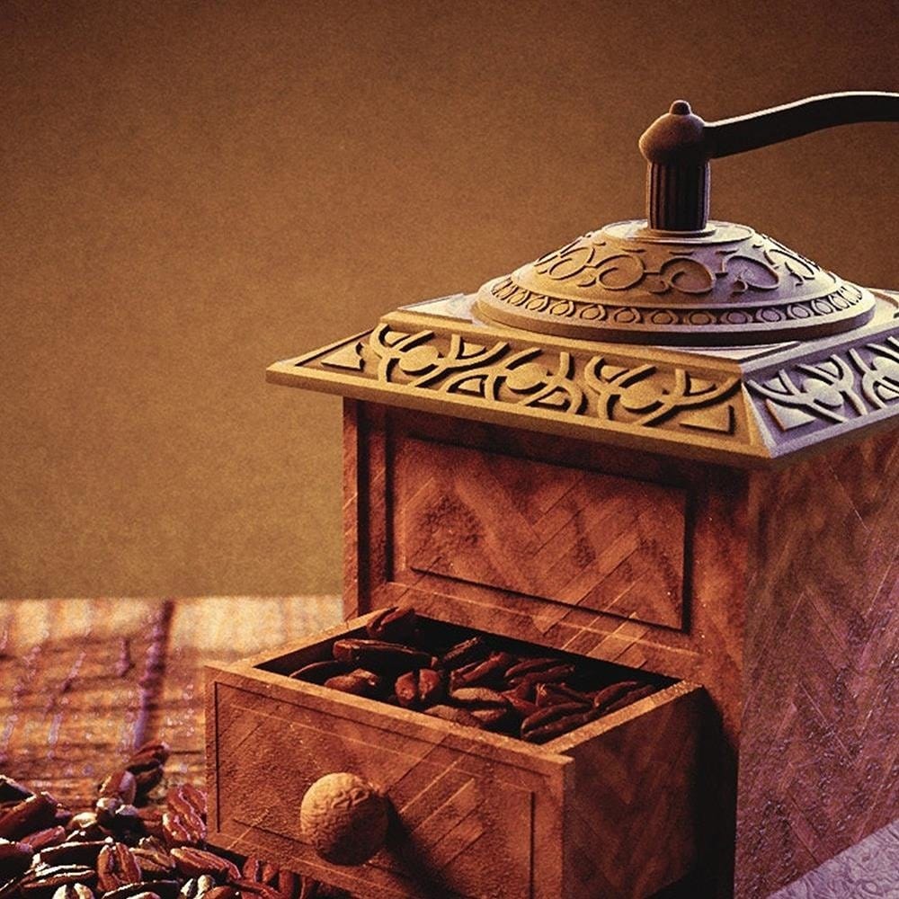 Glezna melnā rāmī - Coffee Grinder Home Trends