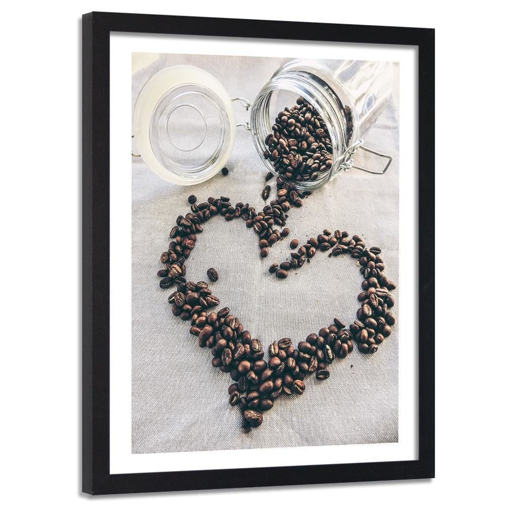 Glezna melnā rāmī - Coffee Love Home Trends