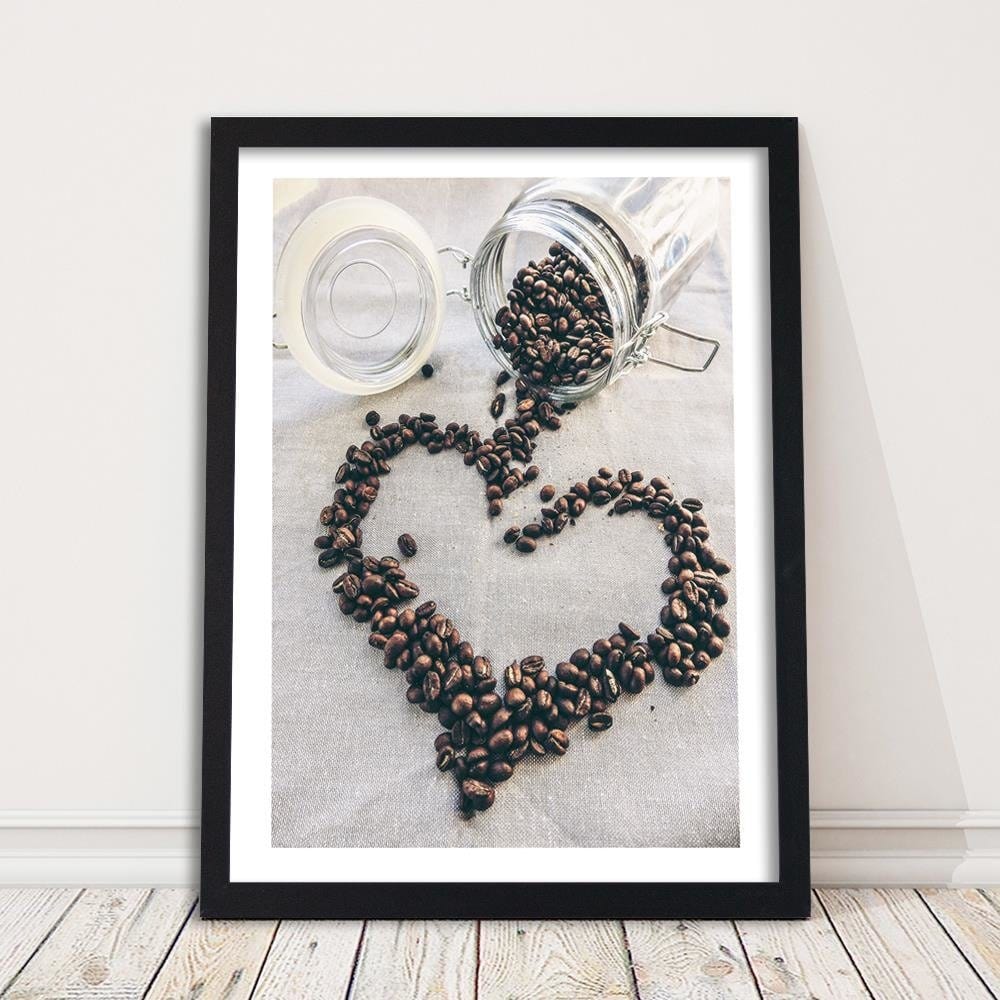 Glezna melnā rāmī - Coffee Love Home Trends