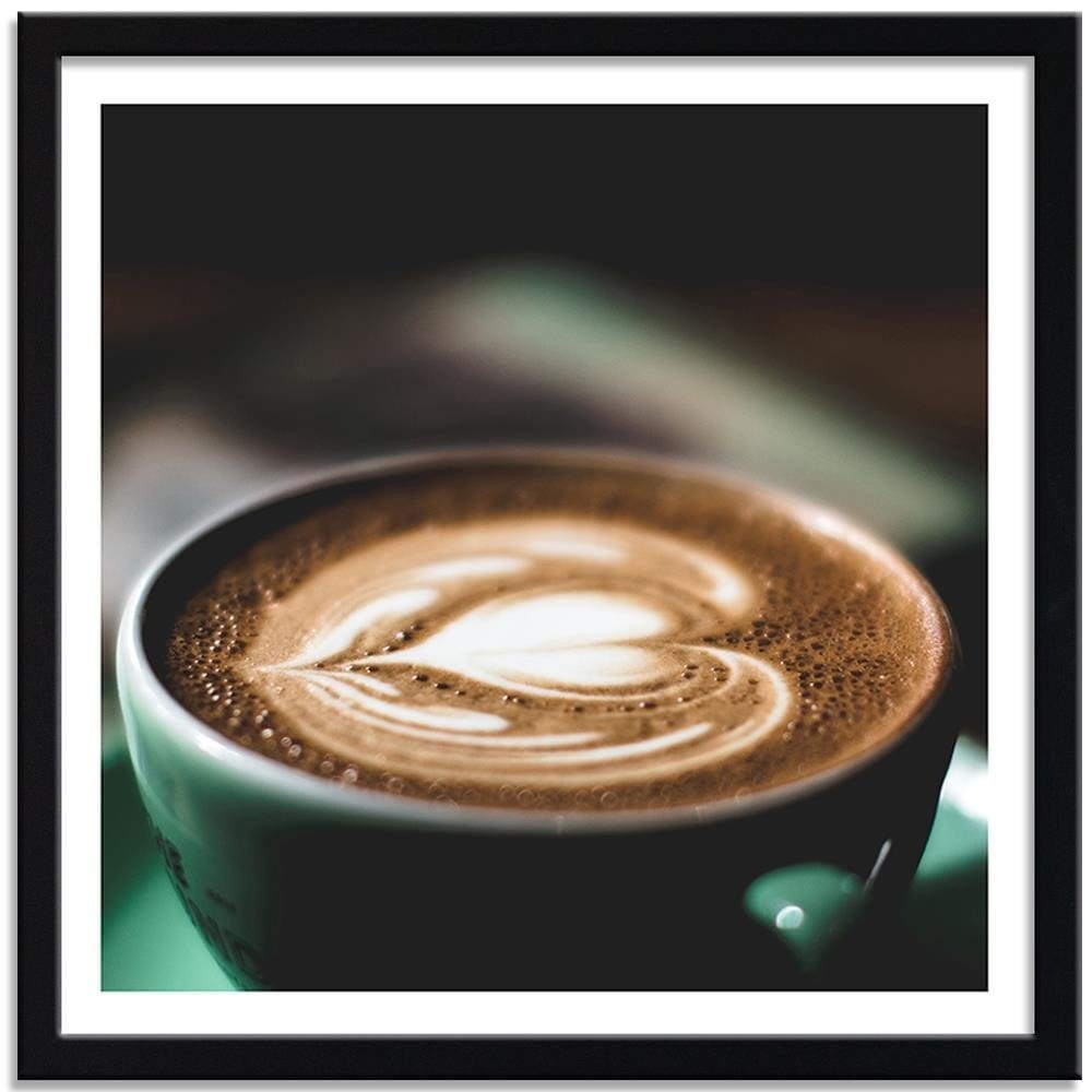 Glezna melnā rāmī - Coffee With Heart Home Trends