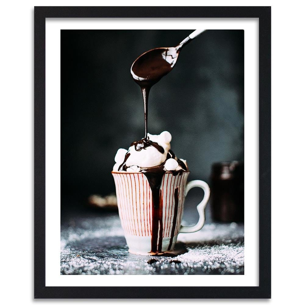 Glezna melnā rāmī - Coffee With Marshmallows Home Trends