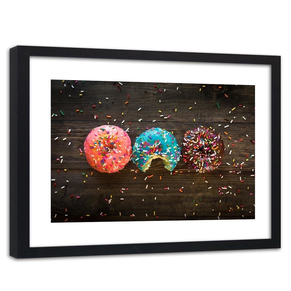 Glezna melnā rāmī - Colored Donat Home Trends