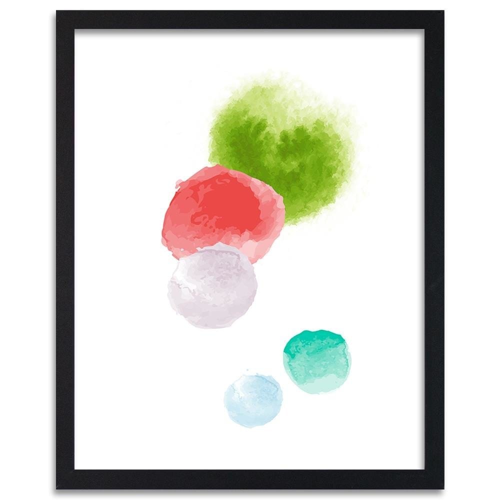 Glezna melnā rāmī - Colored Dots Home Trends