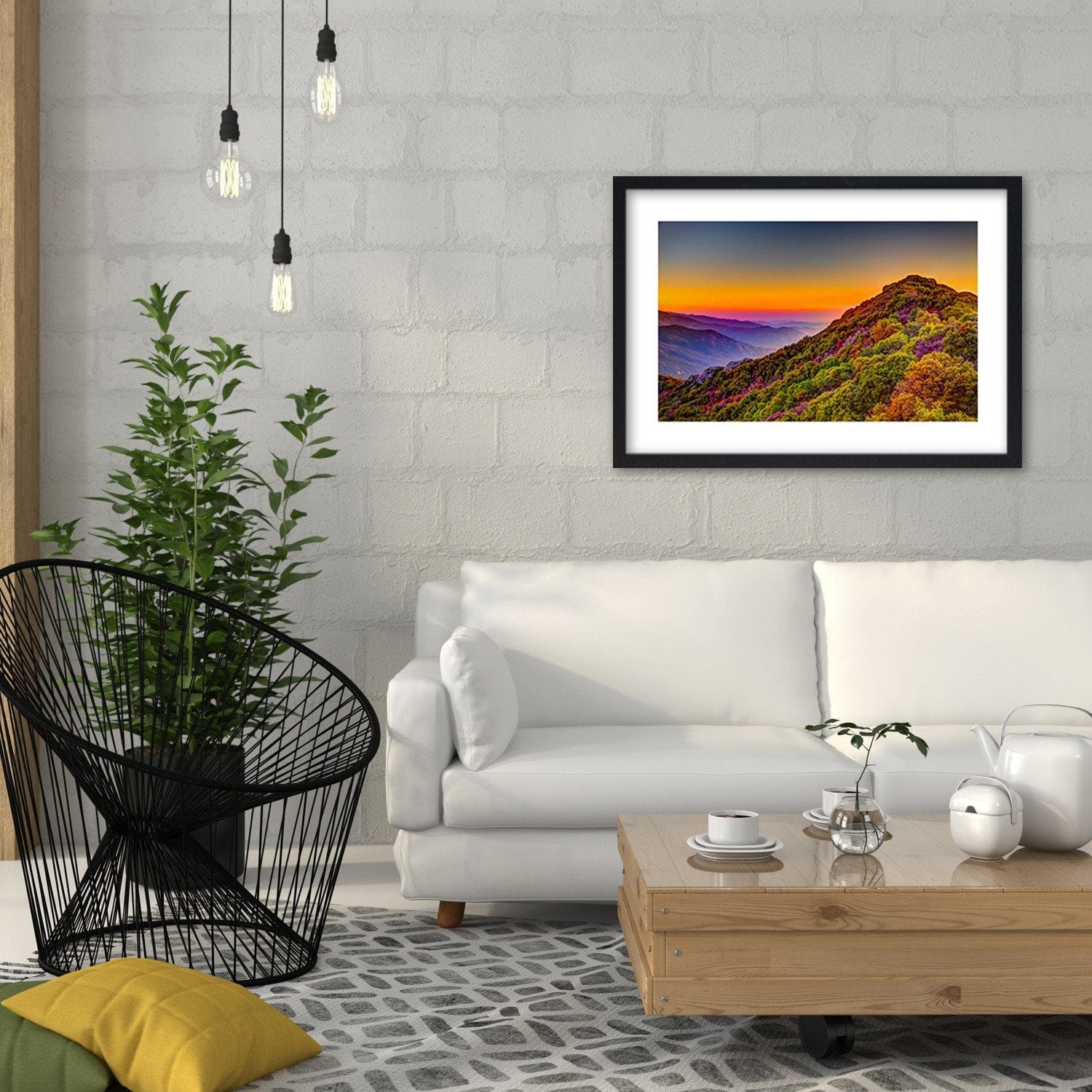 Glezna melnā rāmī - Colored Hills Home Trends