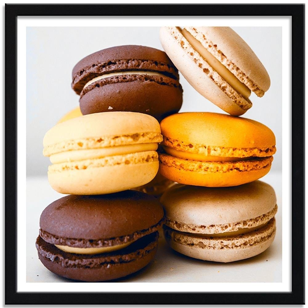 Glezna melnā rāmī - Colored Macaroons 2 Home Trends