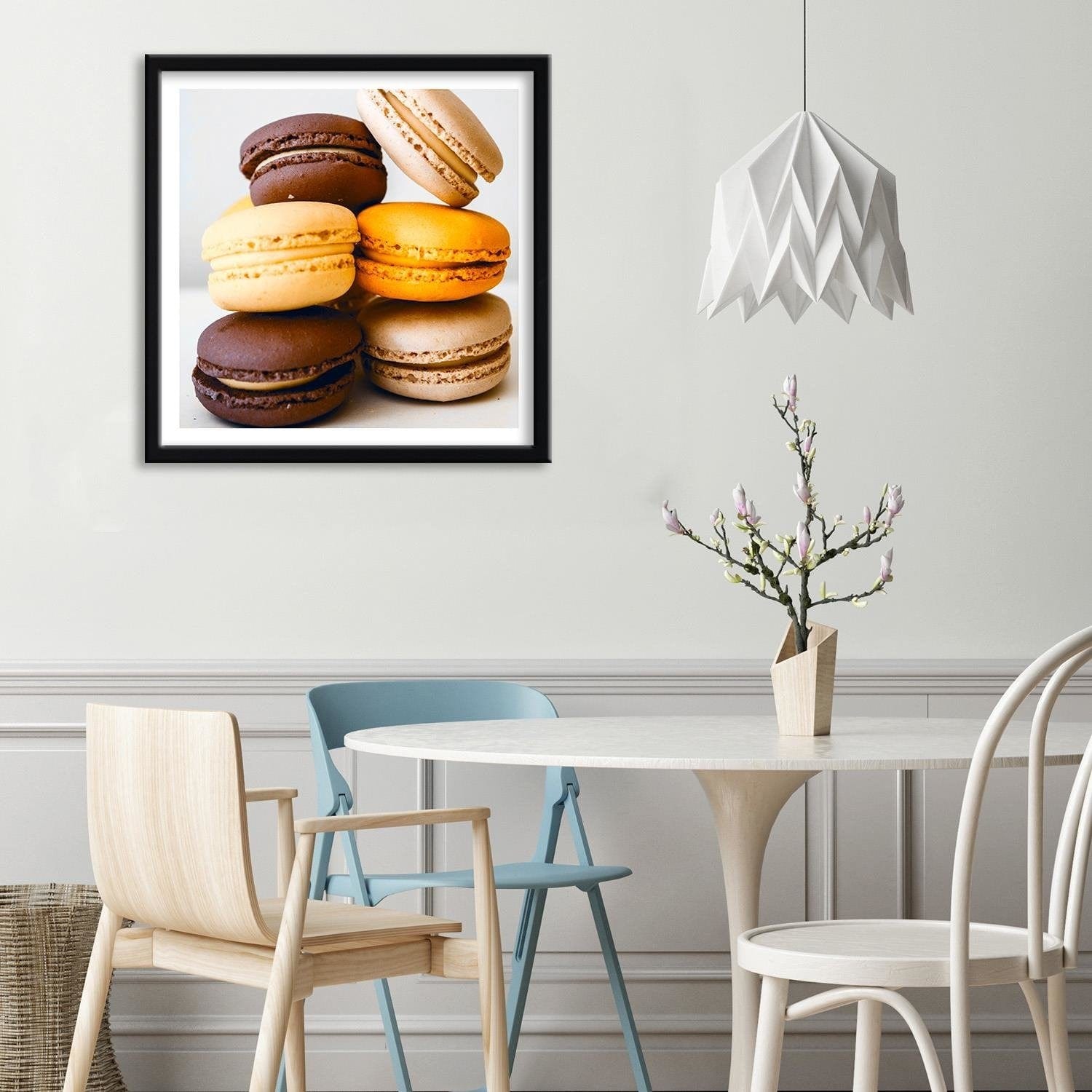 Glezna melnā rāmī - Colored Macaroons 2 Home Trends