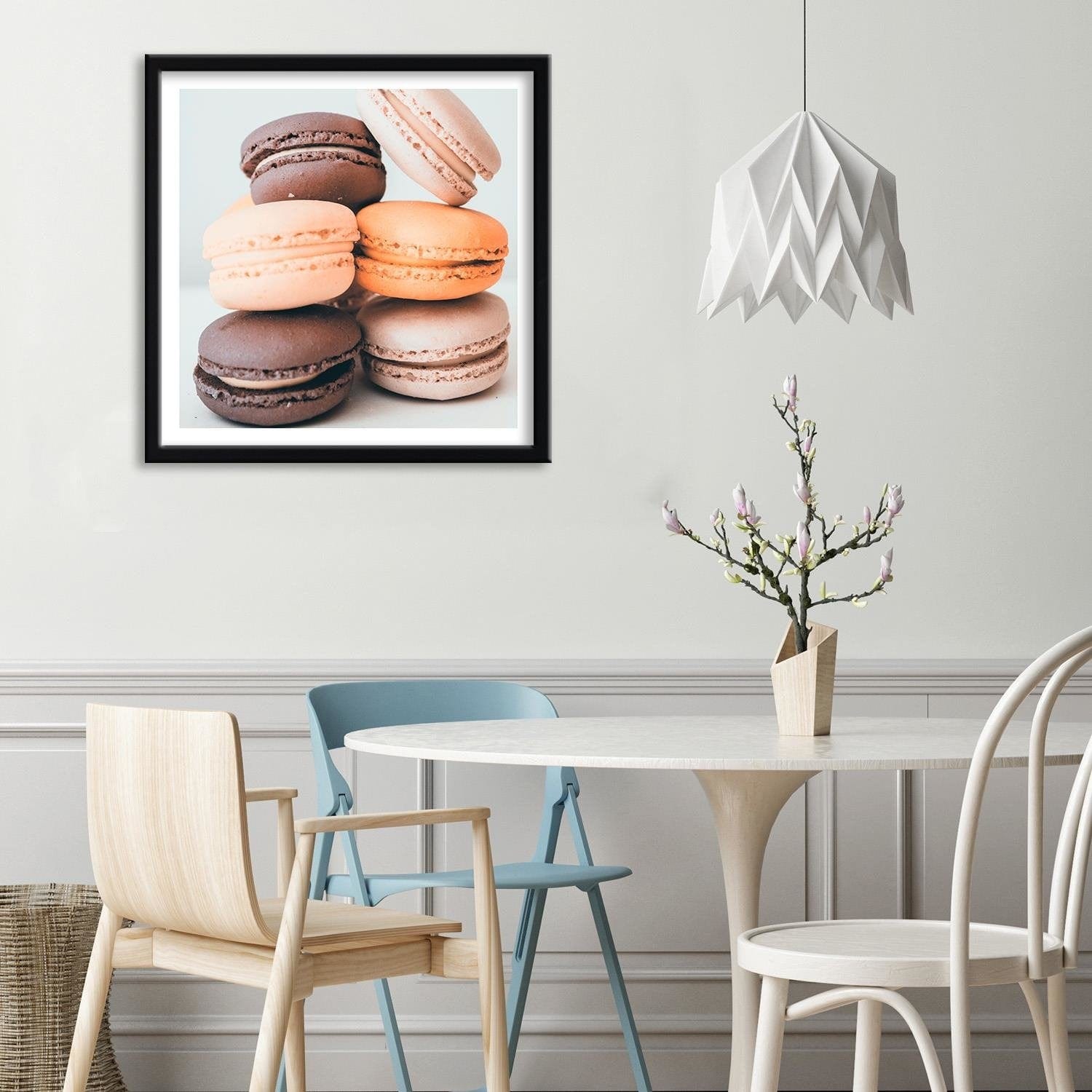 Glezna melnā rāmī - Colored Macaroons 3 Home Trends