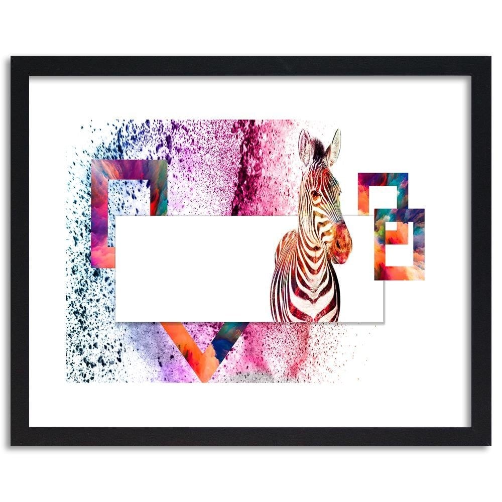 Glezna melnā rāmī - Colorful Zebra Home Trends