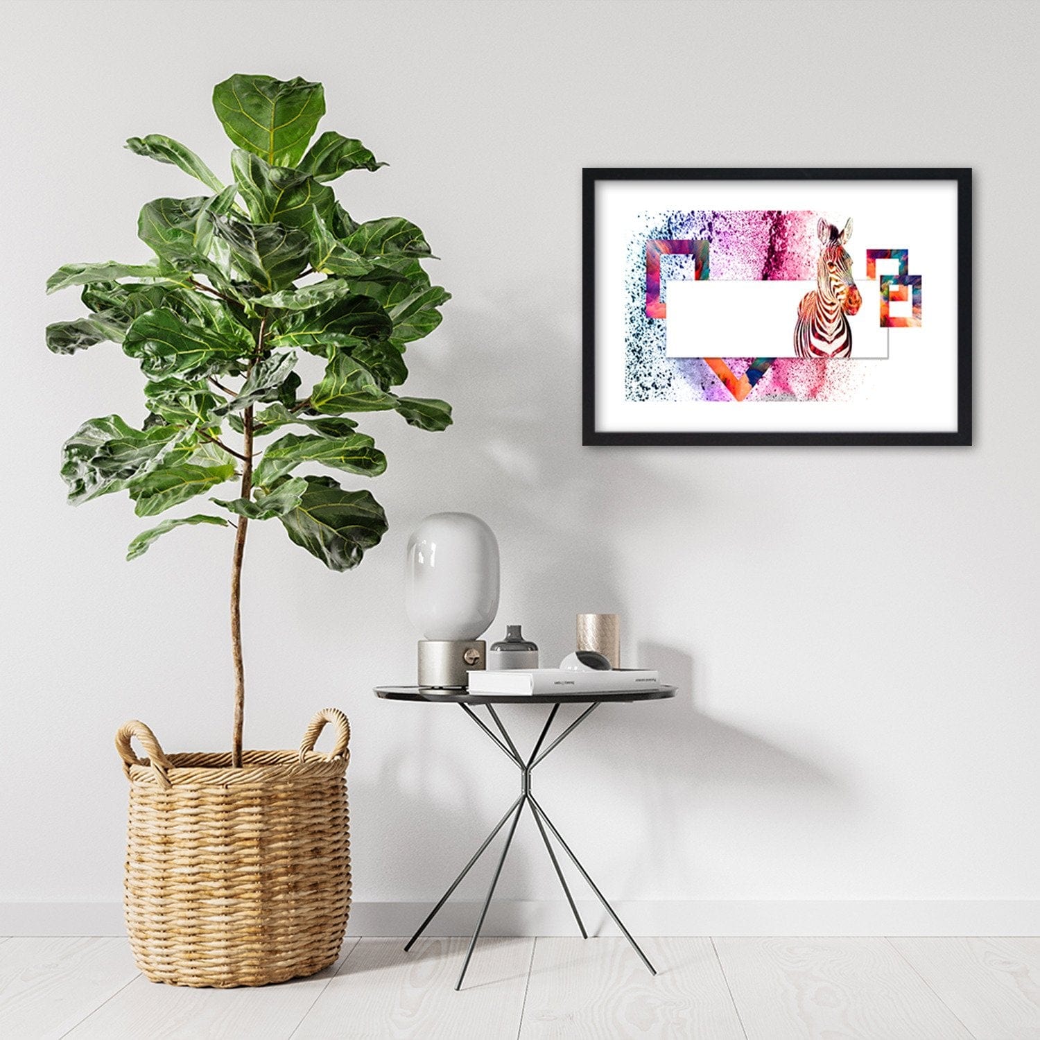 Glezna melnā rāmī - Colorful Zebra Home Trends