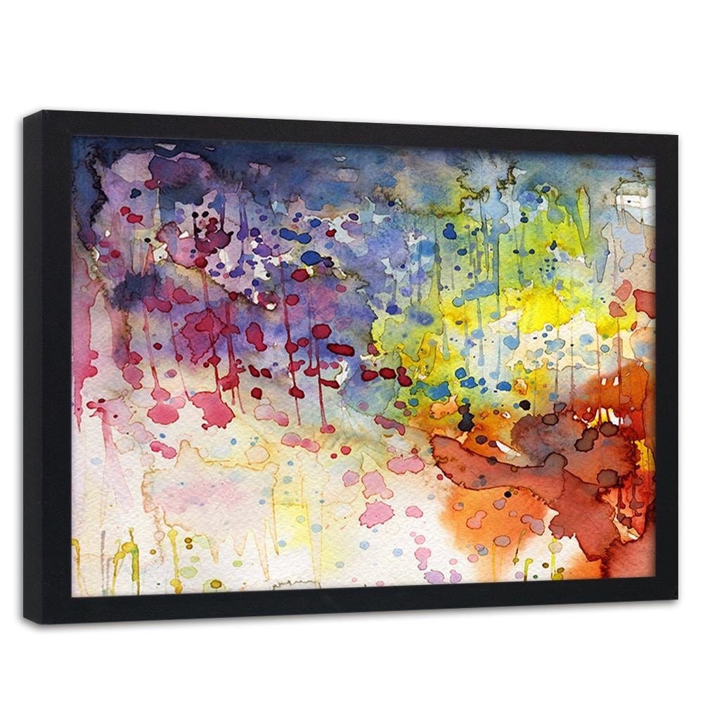 Glezna melnā rāmī - Colourful Abstraction Home Trends