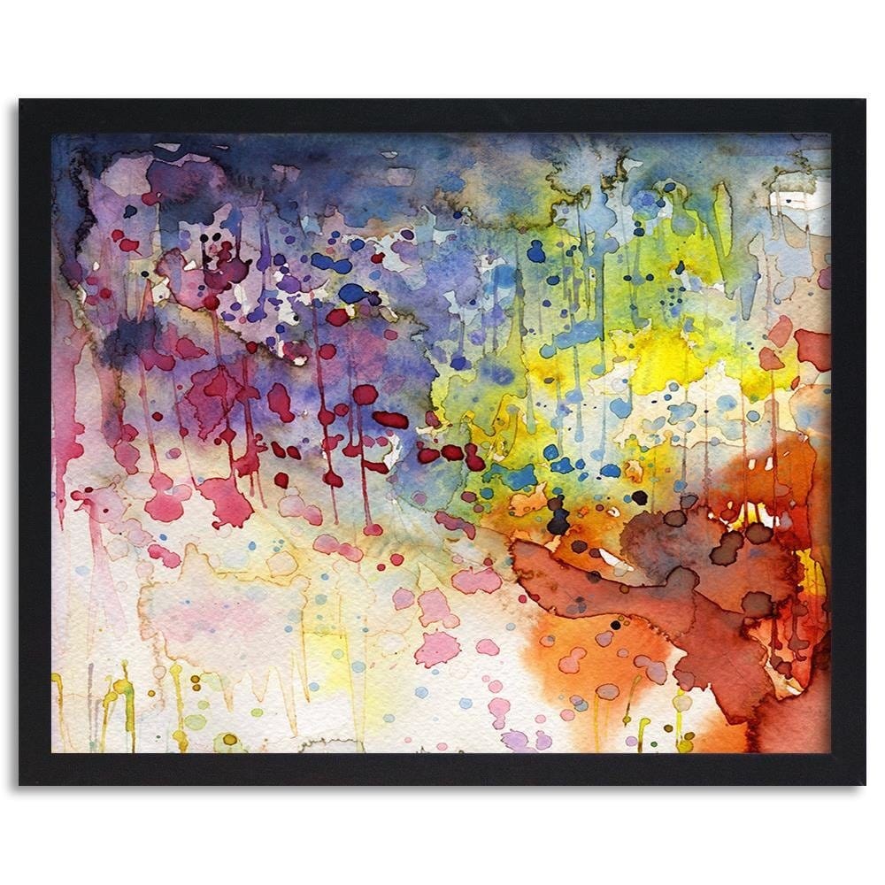 Glezna melnā rāmī - Colourful Abstraction Home Trends