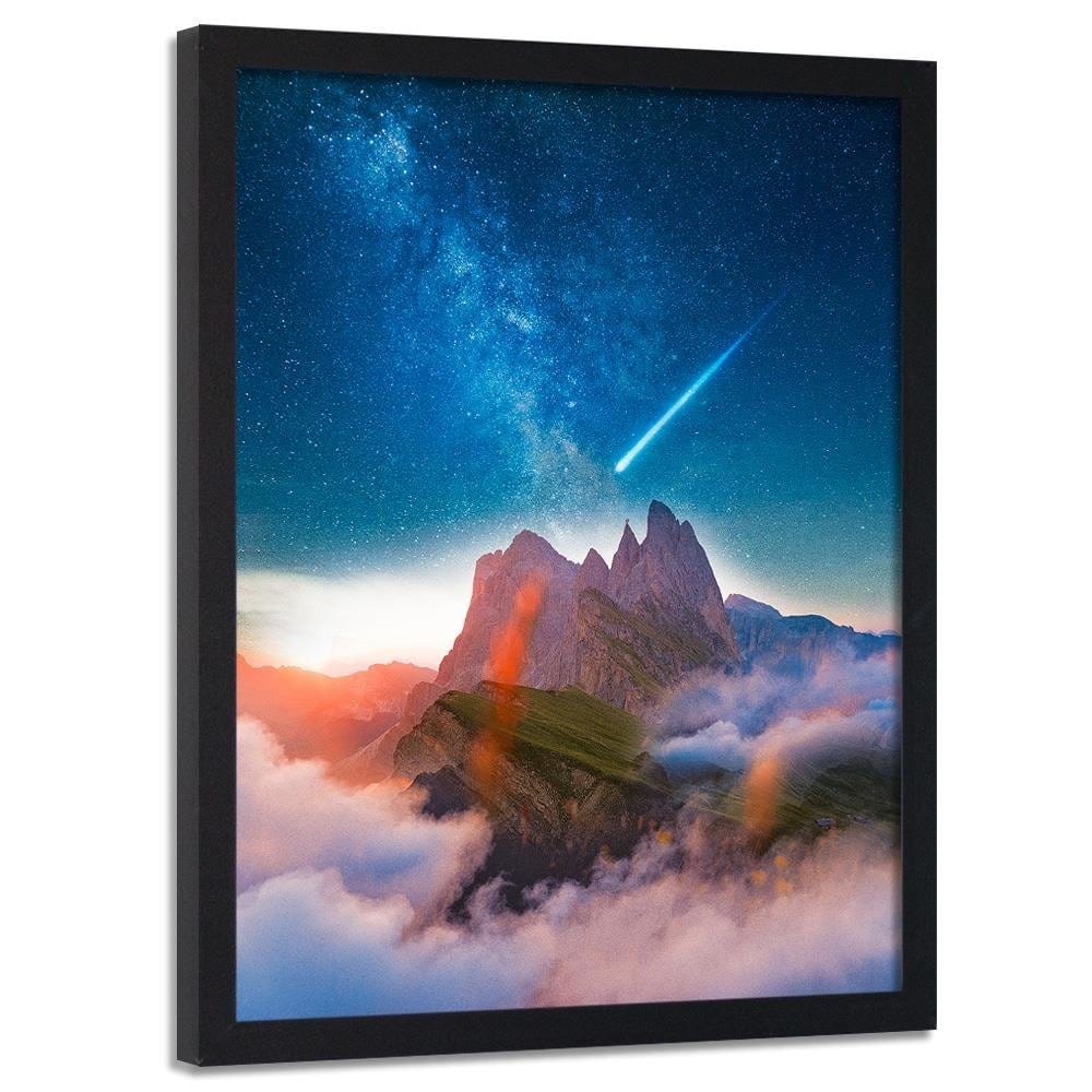 Glezna melnā rāmī - Comet Over The Mountains Home Trends