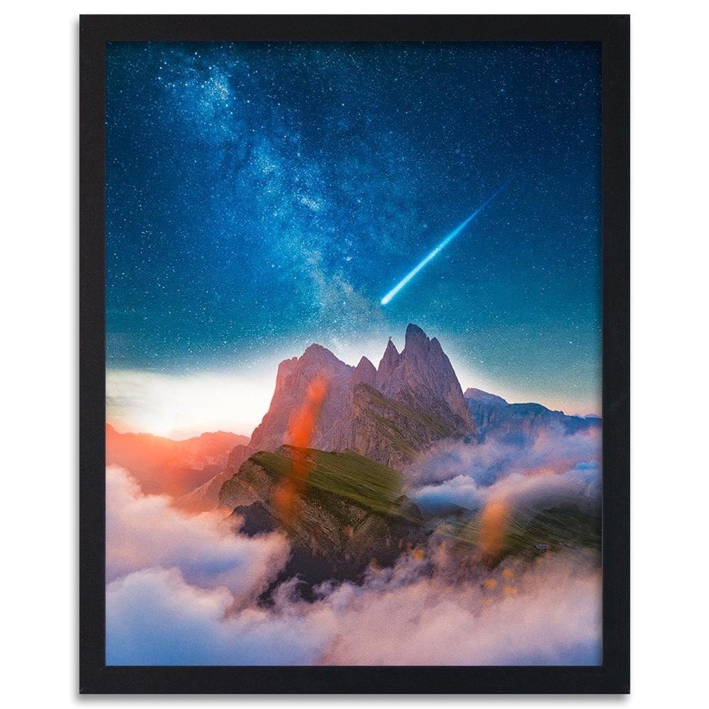 Glezna melnā rāmī - Comet Over The Mountains Home Trends