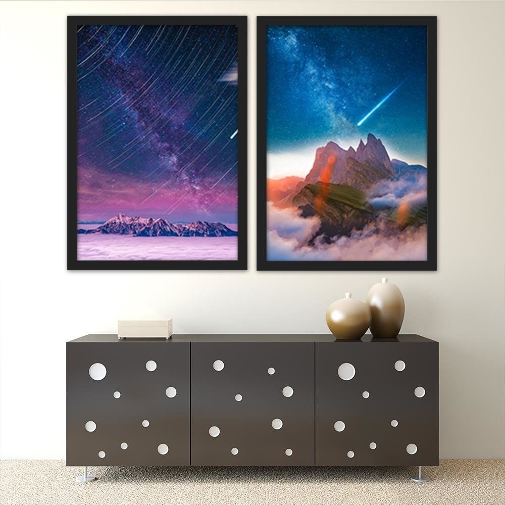 Glezna melnā rāmī - Comet Over The Mountains Home Trends