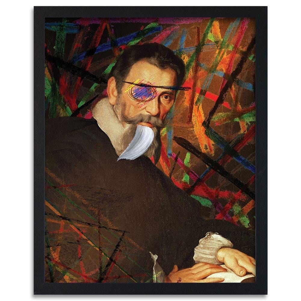 Glezna melnā rāmī - Composer Portrait Image Home Trends