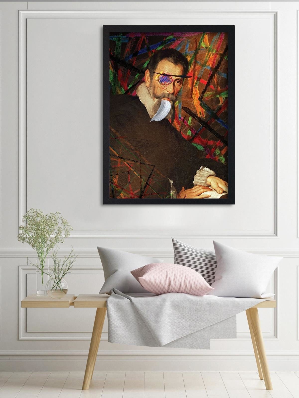 Glezna melnā rāmī - Composer Portrait Image Home Trends