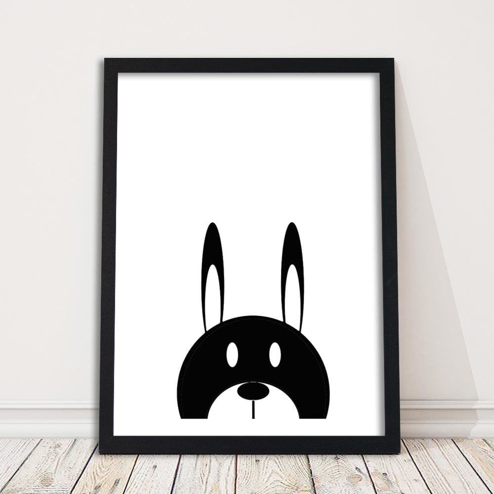 Glezna melnā rāmī - Contrast Hare Home Trends