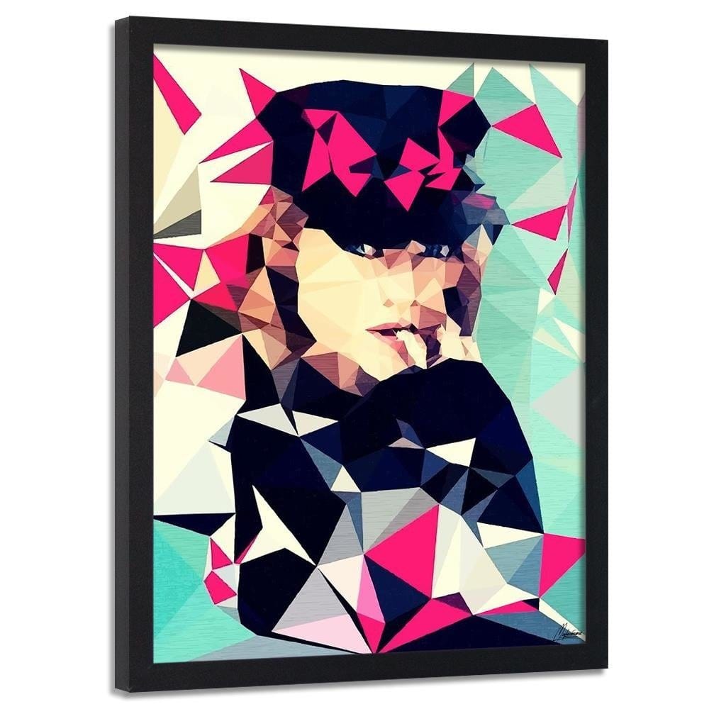 Glezna melnā rāmī - Coquettish Woman Home Trends