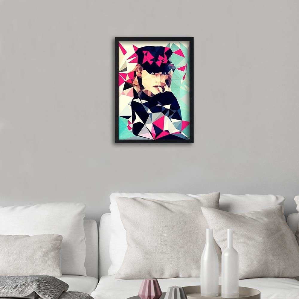 Glezna melnā rāmī - Coquettish Woman Home Trends