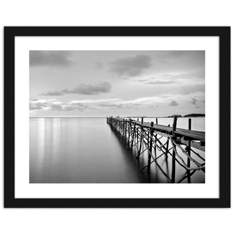 Glezna melnā rāmī - Cord on the pier Home Trends