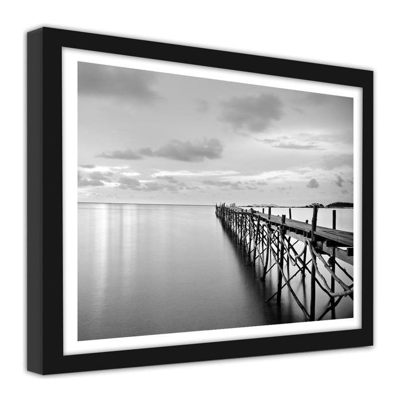 Glezna melnā rāmī - Cord on the pier Home Trends