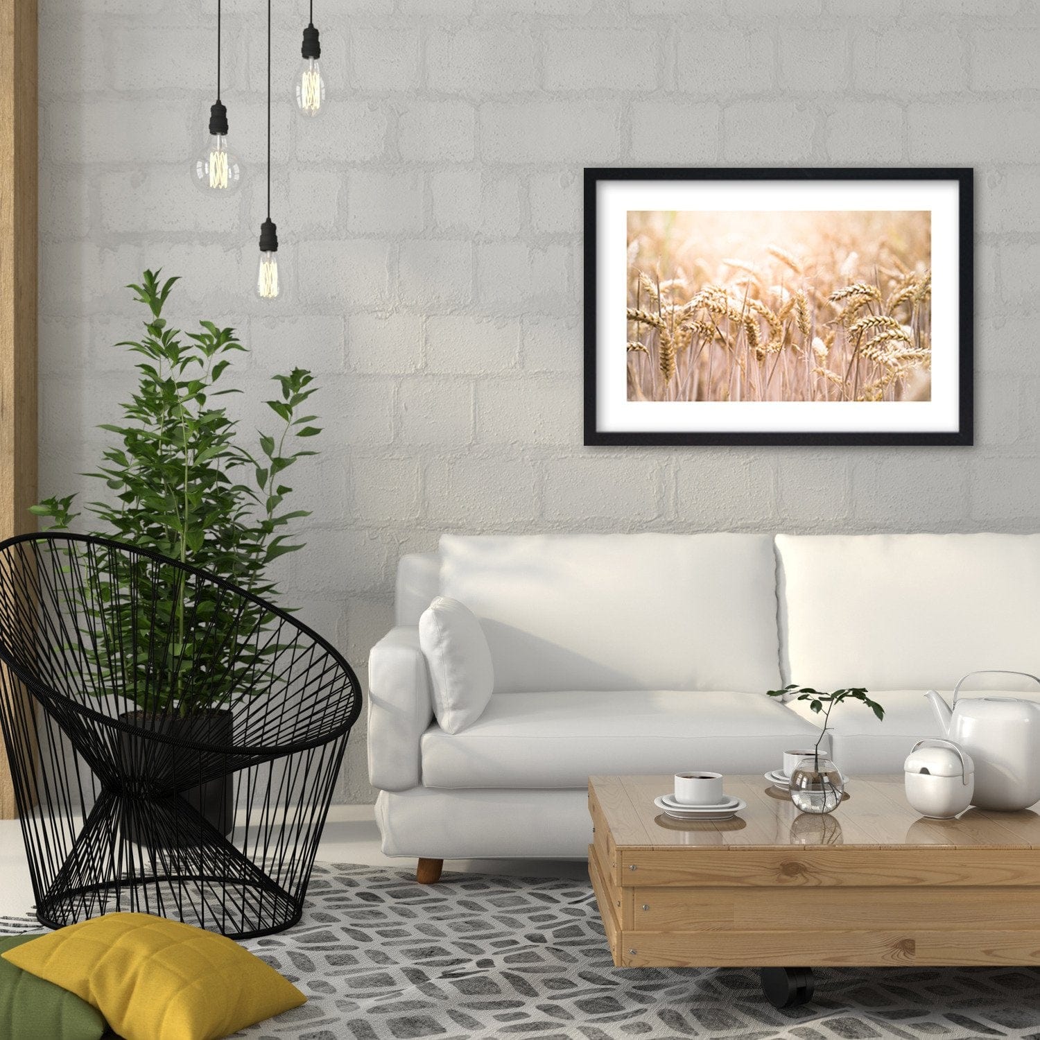 Glezna melnā rāmī - Corn In The Sun 2 Home Trends