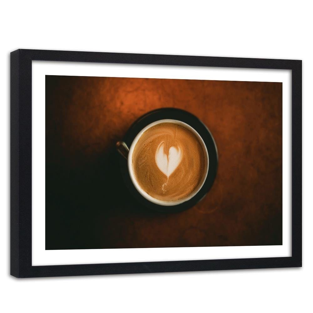 Glezna melnā rāmī - Cup Of Coffee Home Trends