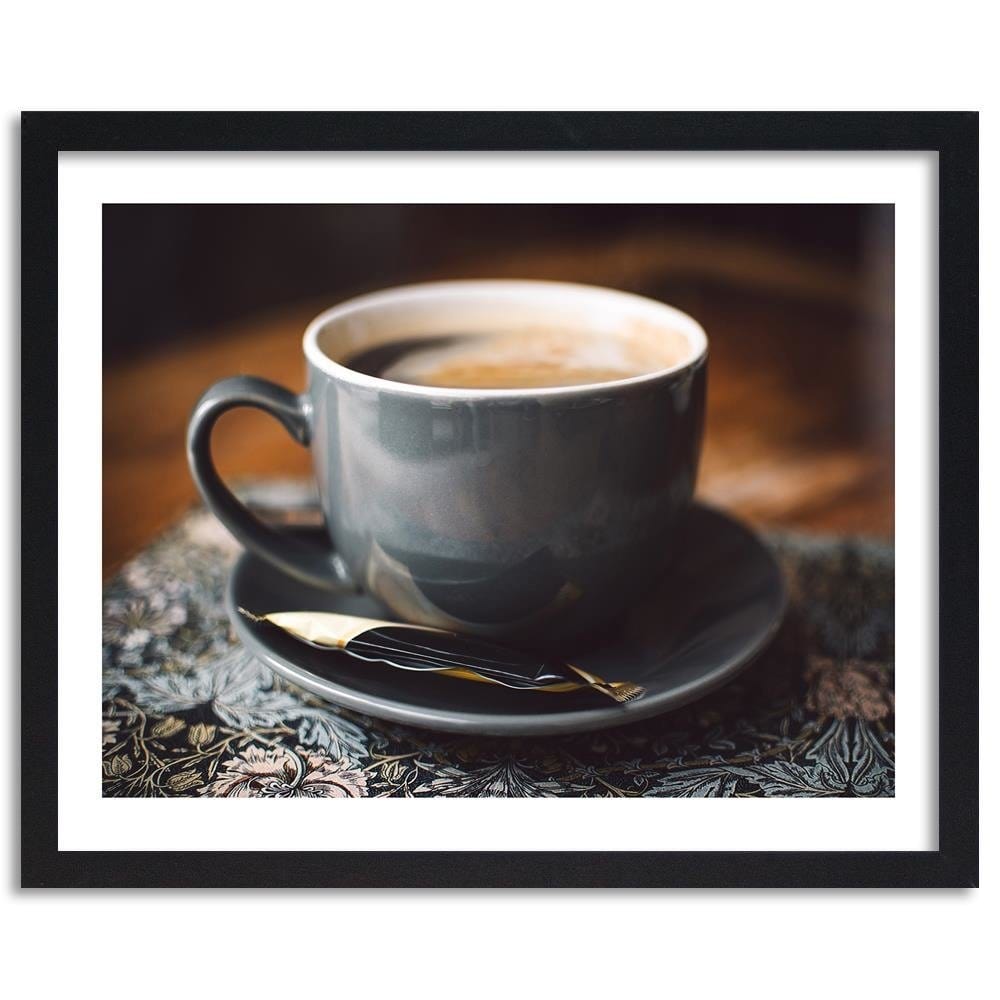 Glezna melnā rāmī - Cup Of Coffee Home Trends