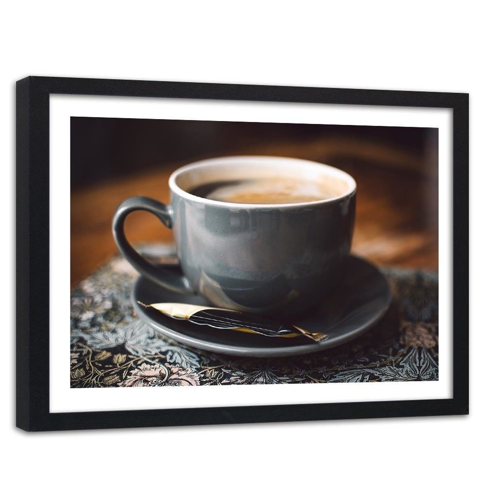 Glezna melnā rāmī - Cup Of Coffee Home Trends