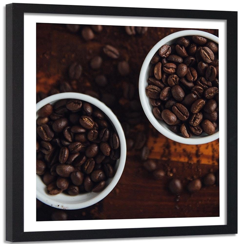 Glezna melnā rāmī - Cups Full Of Coffee Home Trends