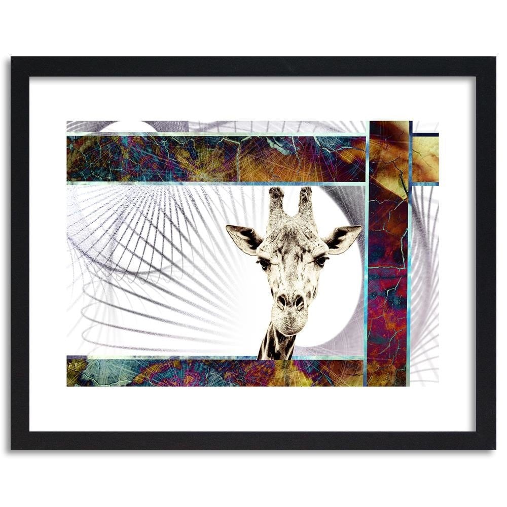 Glezna melnā rāmī - Curious Giraffe Home Trends