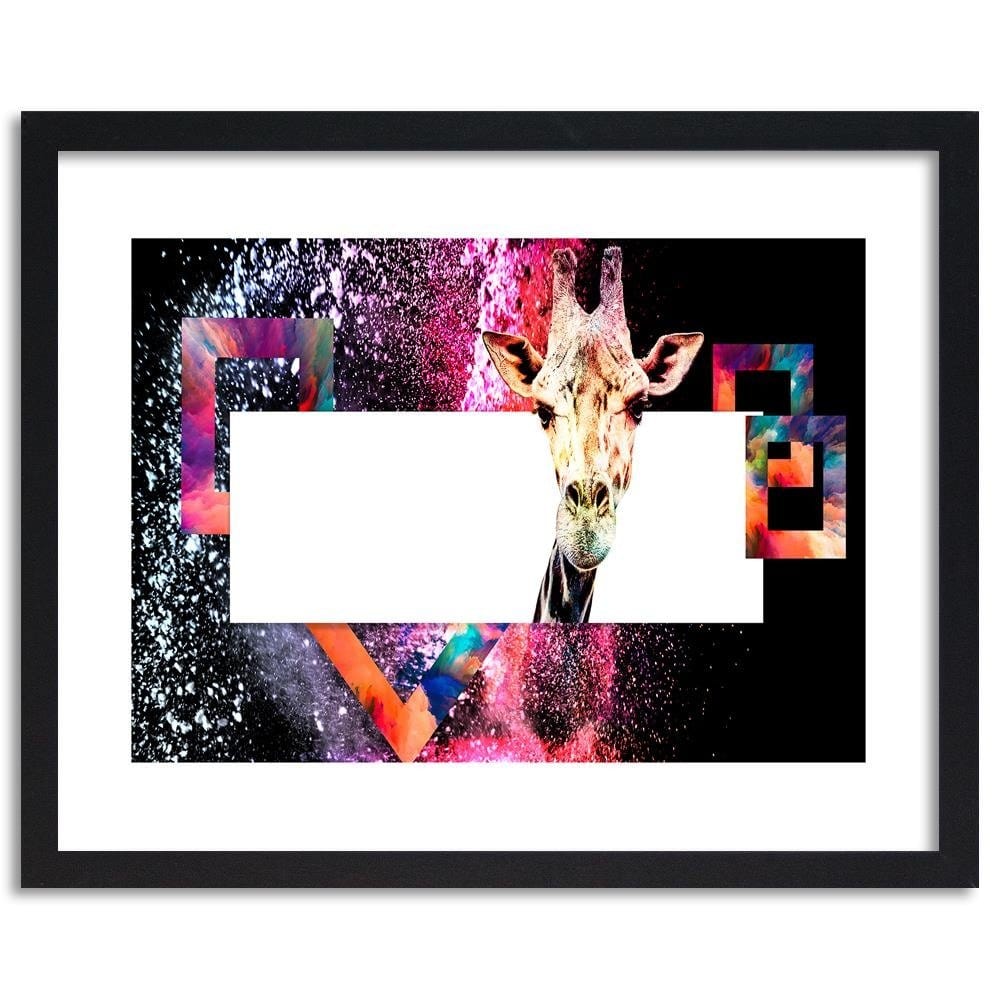 Glezna melnā rāmī - Curious Giraffe Home Trends