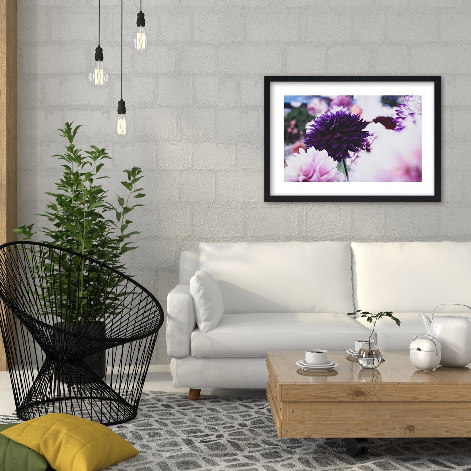 Glezna melnā rāmī - Dahlias Home Trends