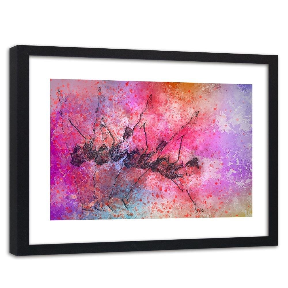 Glezna melnā rāmī - Dancers Abstraction Home Trends