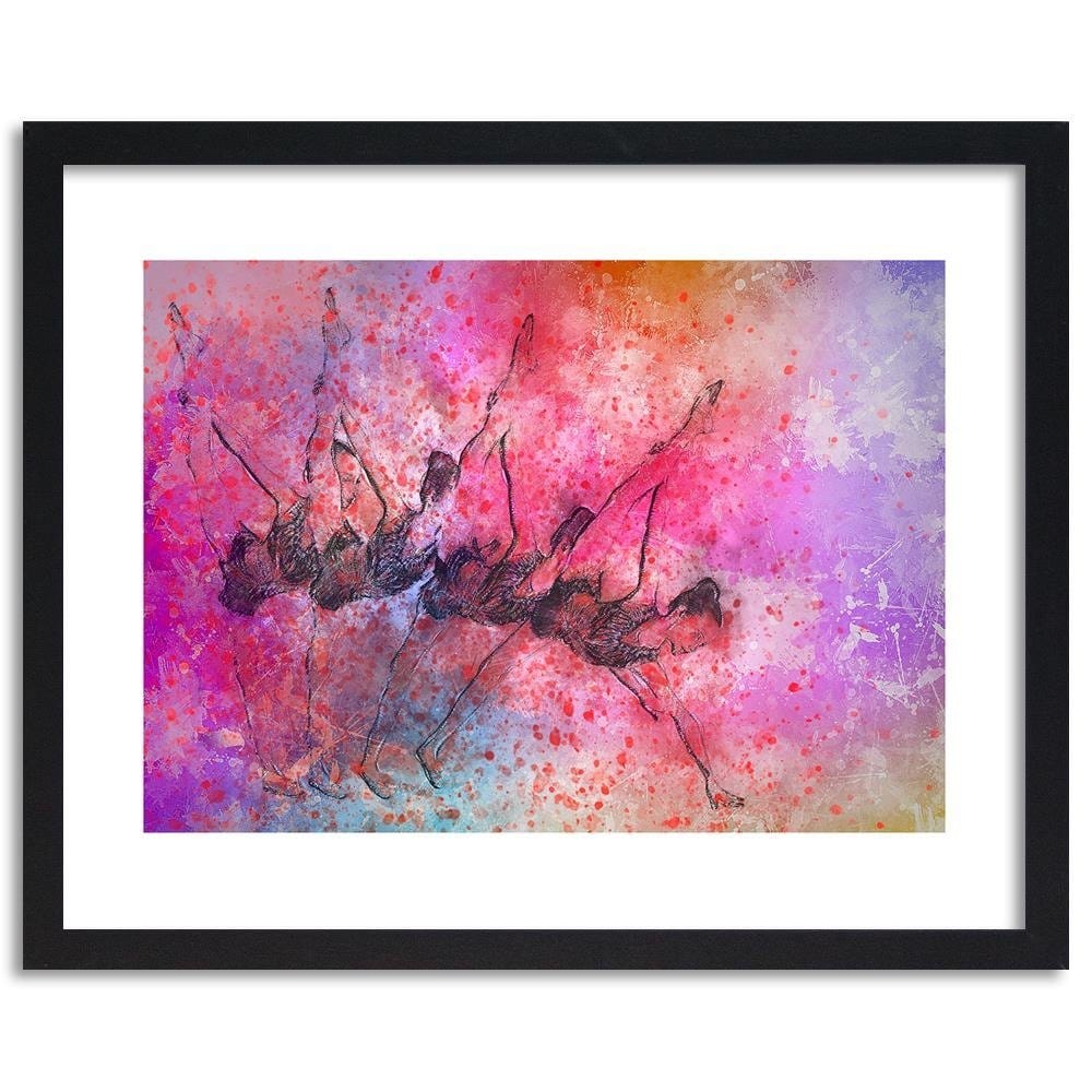 Glezna melnā rāmī - Dancers Abstraction Home Trends