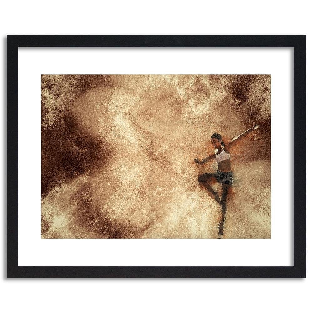 Glezna melnā rāmī - Dancing Girl Abstraction Home Trends