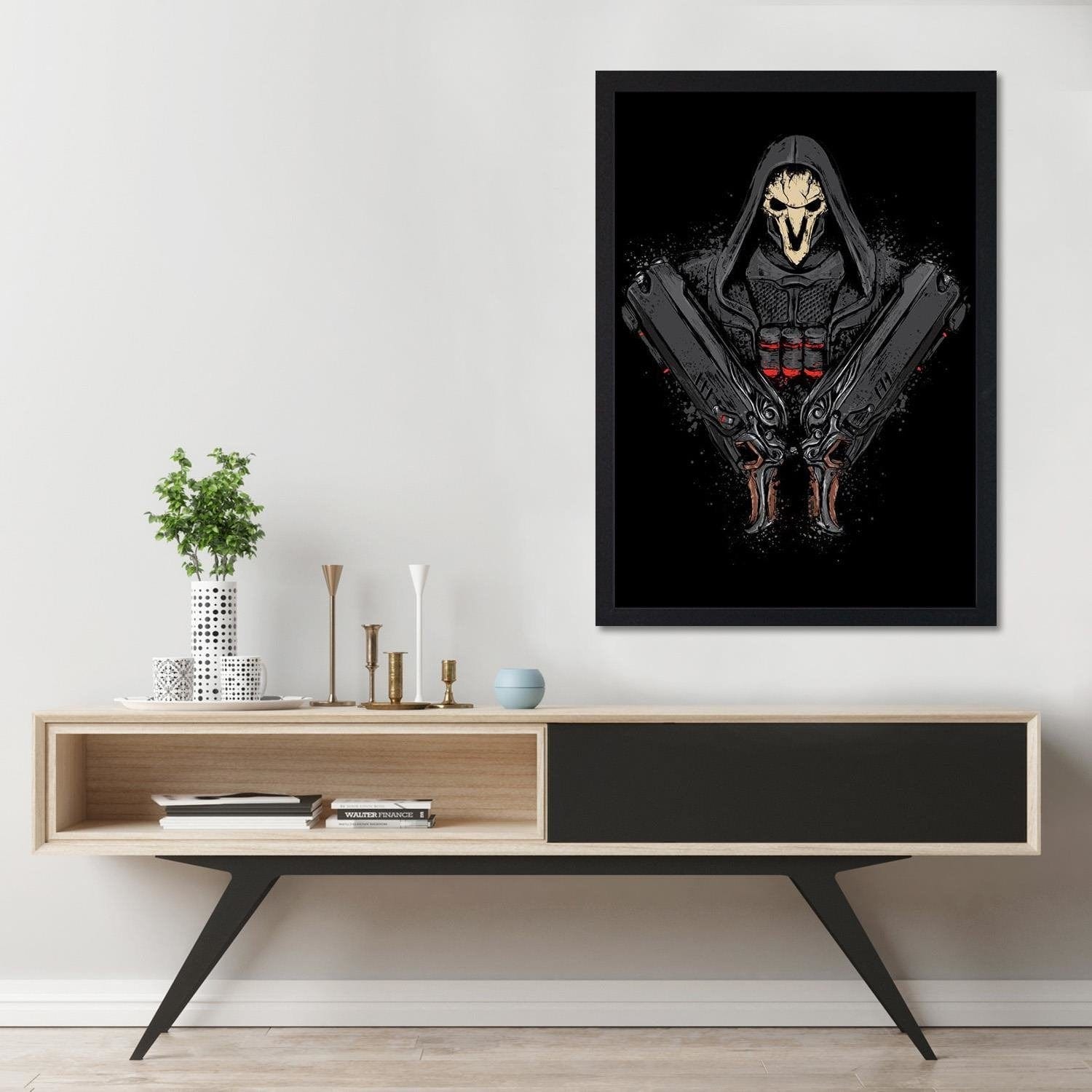 Glezna melnā rāmī - Death Comes Black Home Trends