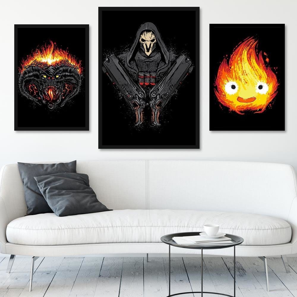 Glezna melnā rāmī - Death Comes Black Home Trends