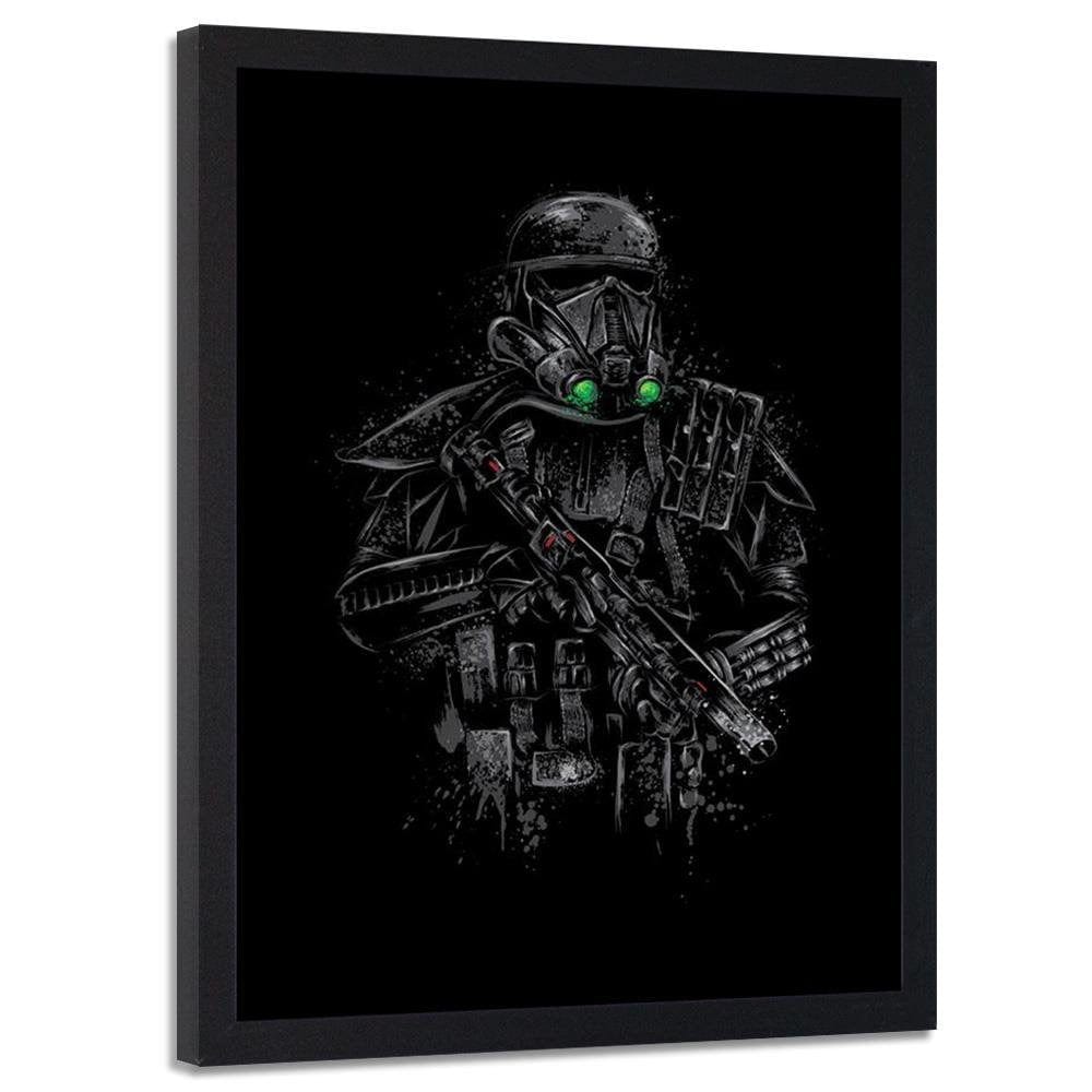 Glezna melnā rāmī - Death Trooper Black Home Trends