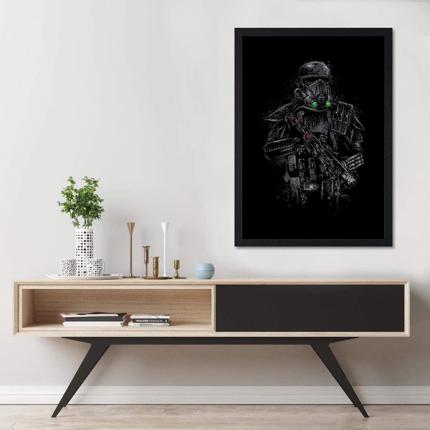 Glezna melnā rāmī - Death Trooper Black Home Trends
