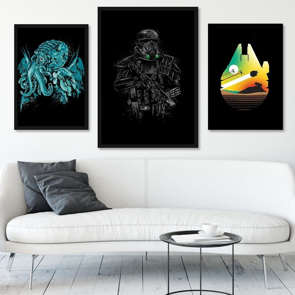 Glezna melnā rāmī - Death Trooper Black Home Trends